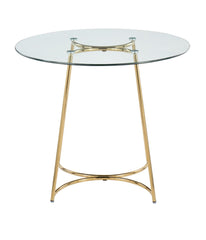 Cece Dinette Table Gold & Clear