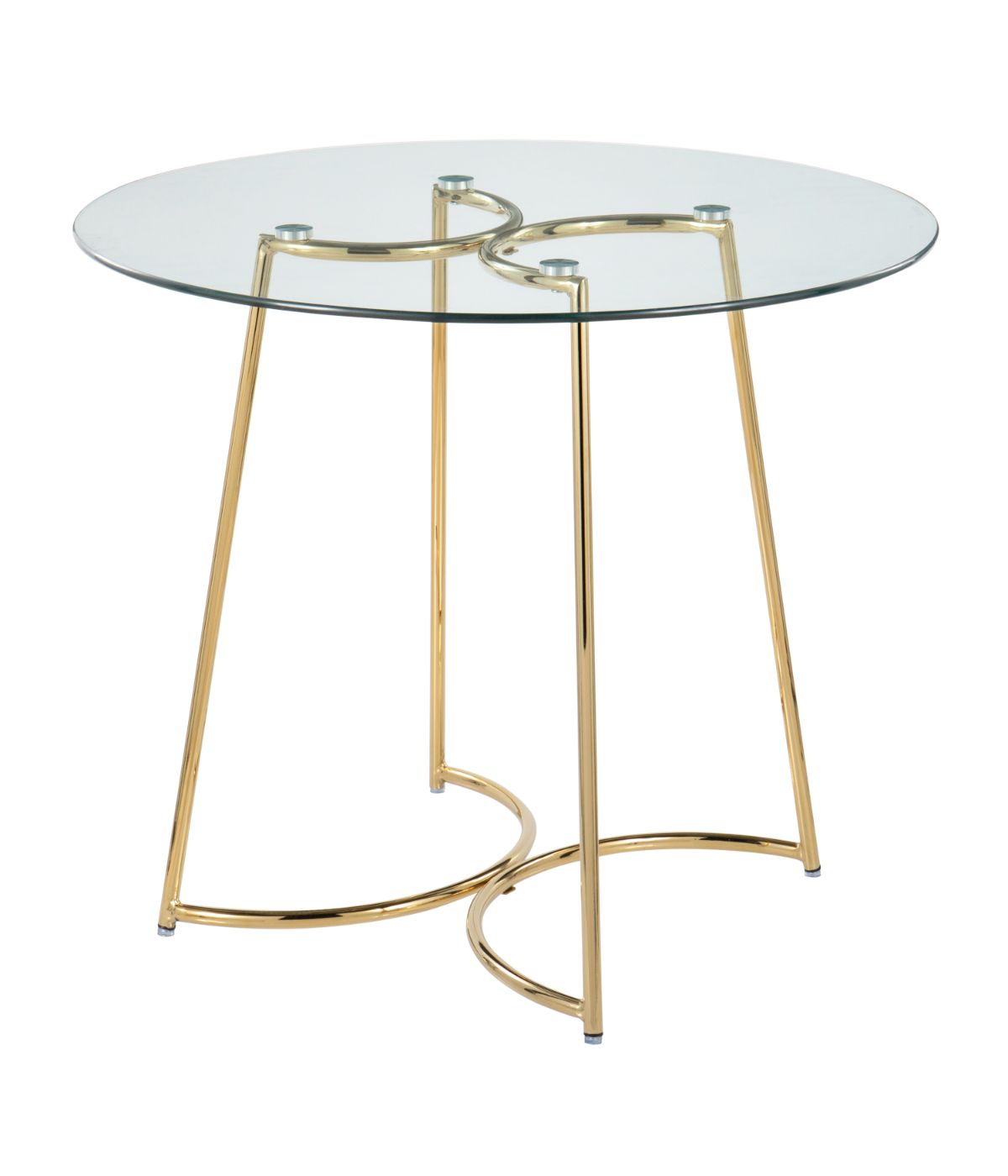  LumiSource Cece Dinette Table Gold & Clear - Gold & Clear - Bonton