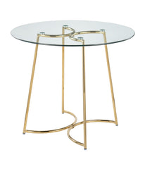 Cece Dinette Table Gold & Clear