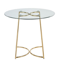 Cece Dinette Table Gold & Clear