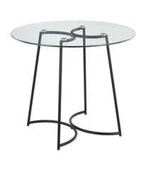 Cece Dinette Table Black & Clear