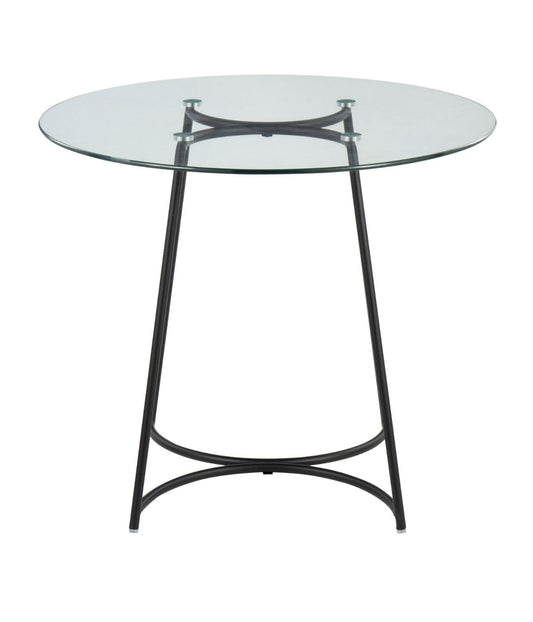 Cece Dinette Table Black & Clear