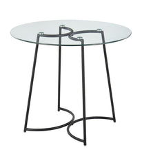 Cece Dinette Table Black & Clear