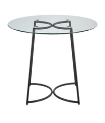 Cece Dinette Table Black & Clear