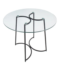 Cece Dinette Table Black & Clear