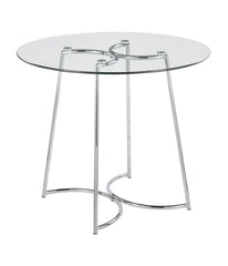 Cece Dinette Table Chrome & Clear