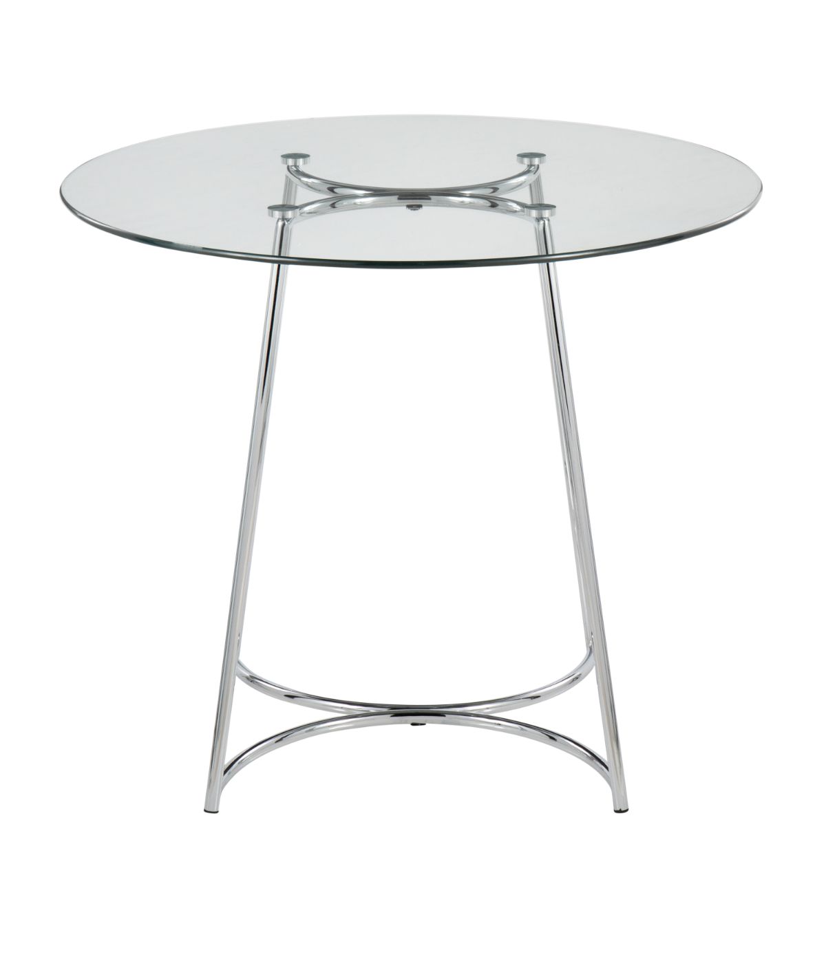  LumiSource Cece Dinette Table Chrome & Clear - Chrome & Clear - Bonton