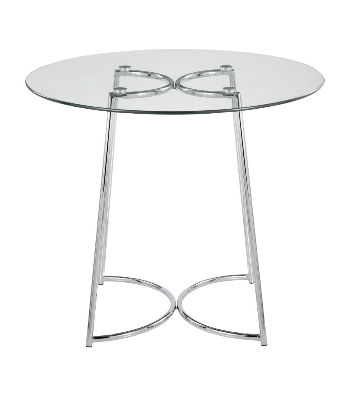 Cece Dinette Table Chrome & Clear