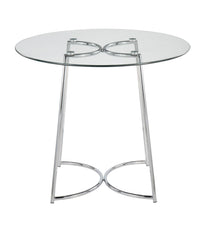 Cece Dinette Table Chrome & Clear