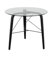 Trilogy Round Dinette Table Black & Clear