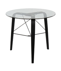 Trilogy Round Dinette Table Black & Clear