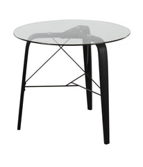 Trilogy Round Dinette Table Black & Clear