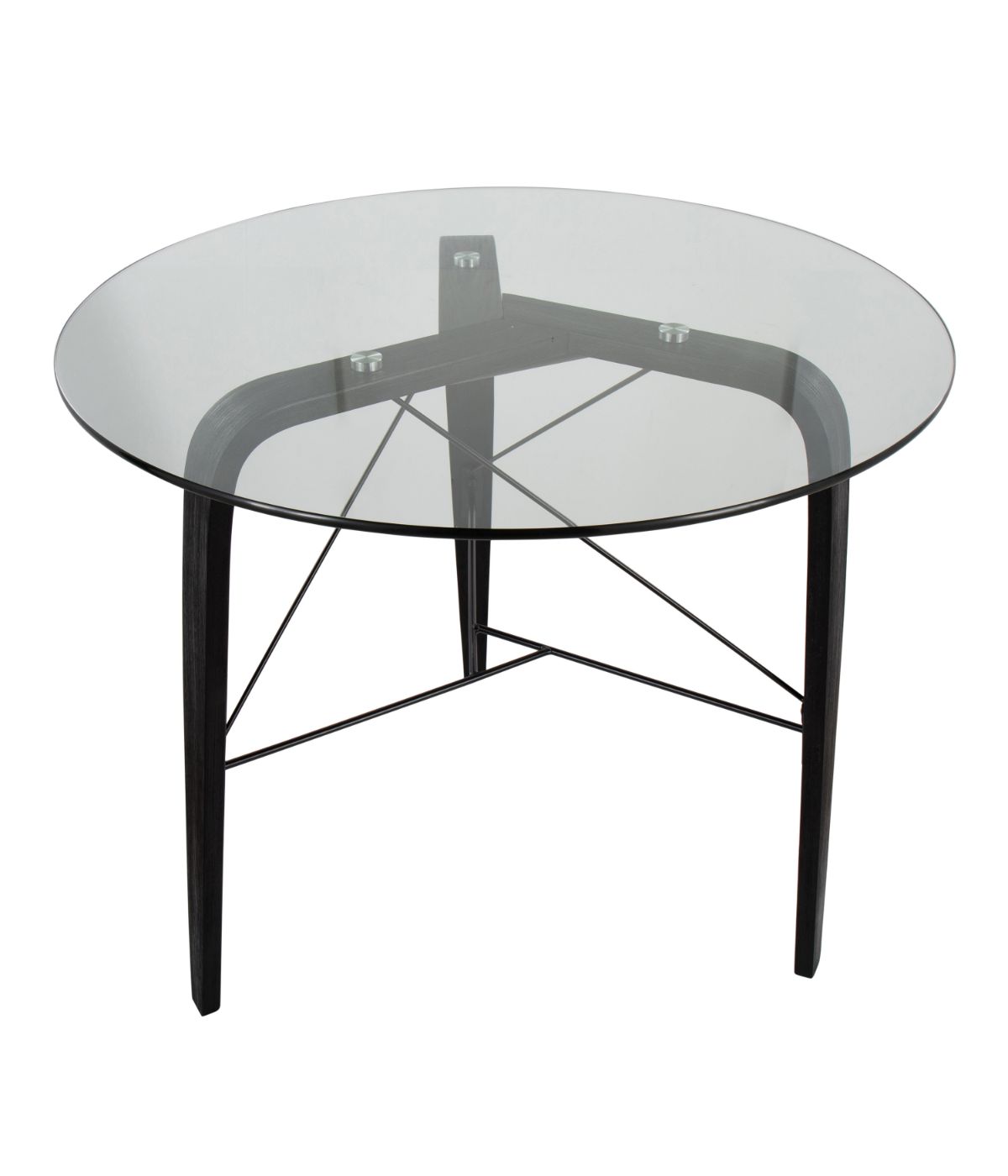  LumiSource Trilogy Round Dinette Table Black & Clear - Black & Clear - Bonton