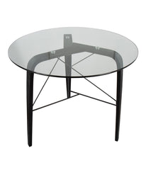 Trilogy Round Dinette Table Black & Clear