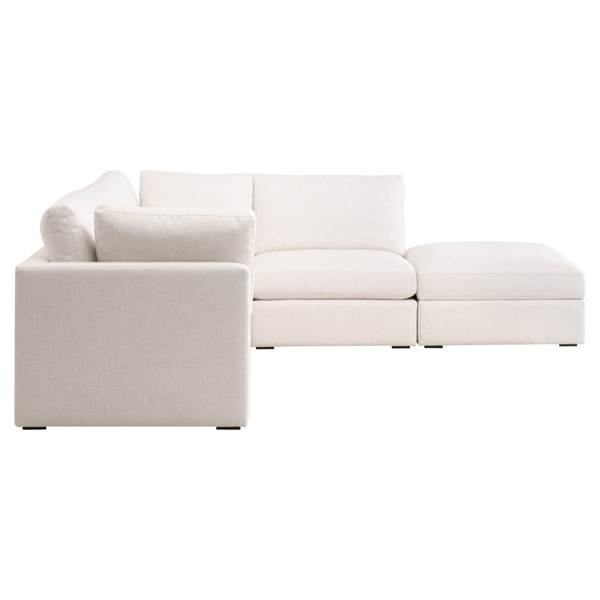  Essentials For Living Daley Modular Storage Ottoman - Ivory - Bonton