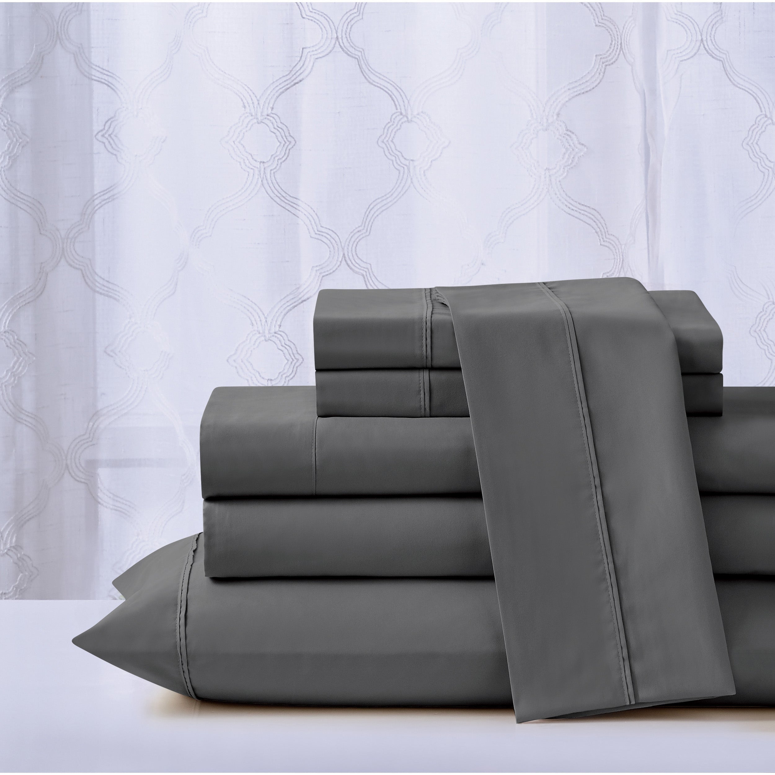  Kathy Ireland Home Kathy Ireland Cool Max 6 Piece Ultra Soft Sheet Set - Twin - Bonton