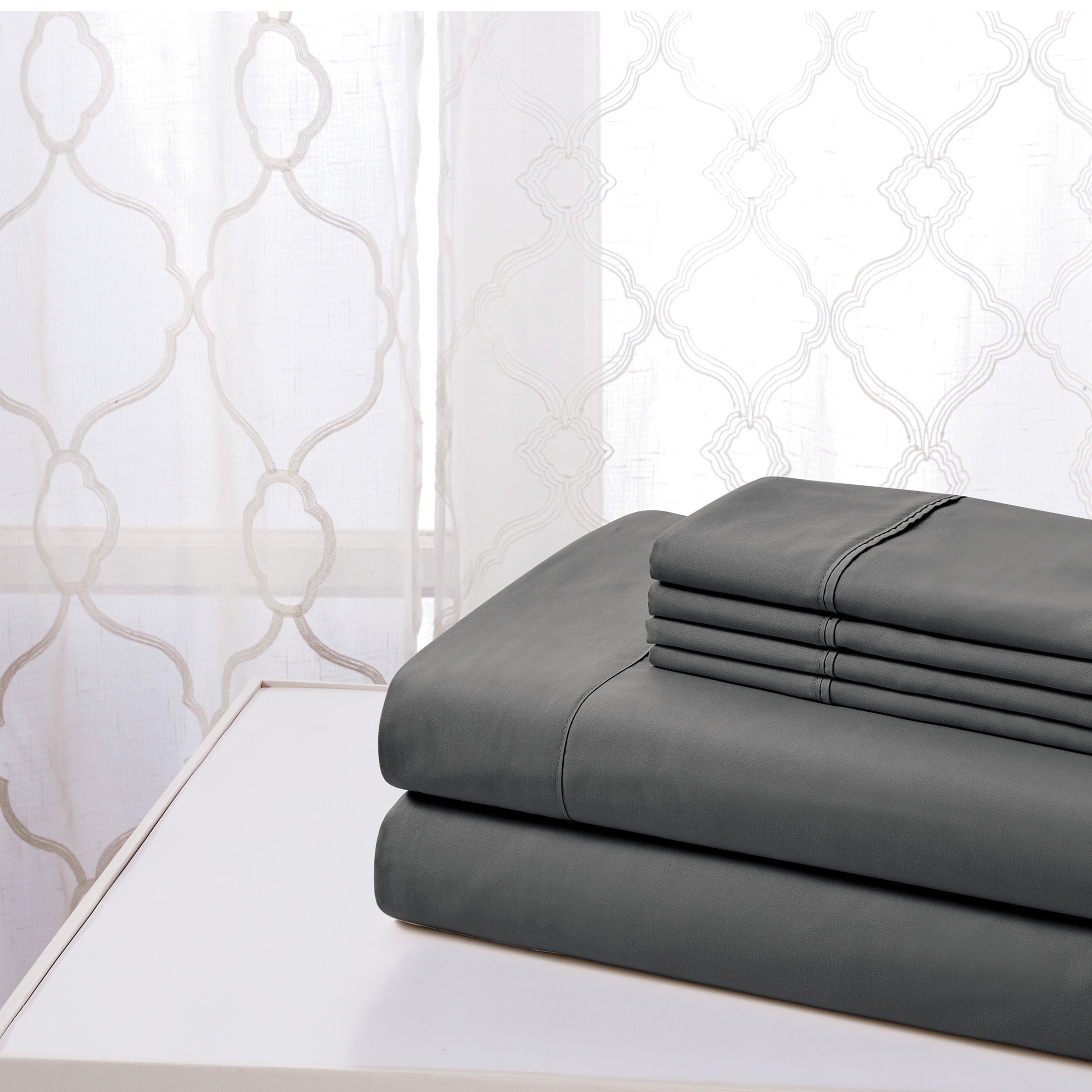  Kathy Ireland Home Kathy Ireland Cool Max 6 Piece Ultra Soft Sheet Set - Twin - Bonton