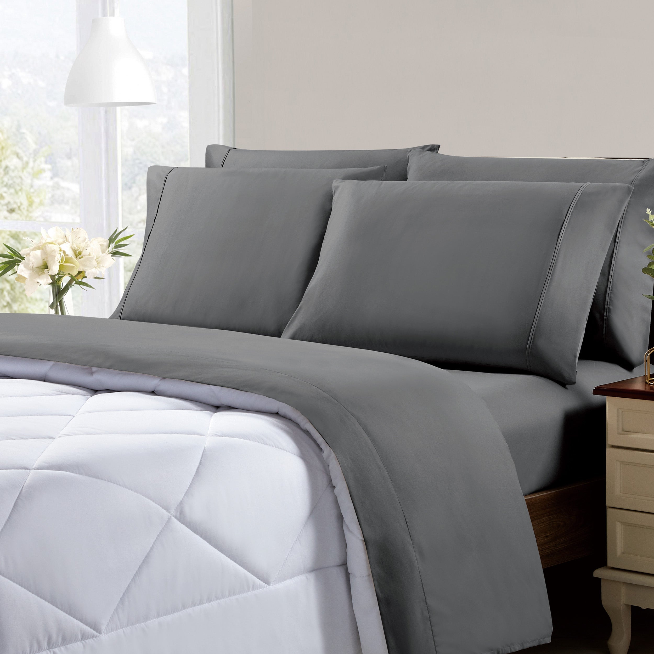  Kathy Ireland Home Kathy Ireland Cool Max 6 Piece Ultra Soft Sheet Set - Twin - Bonton