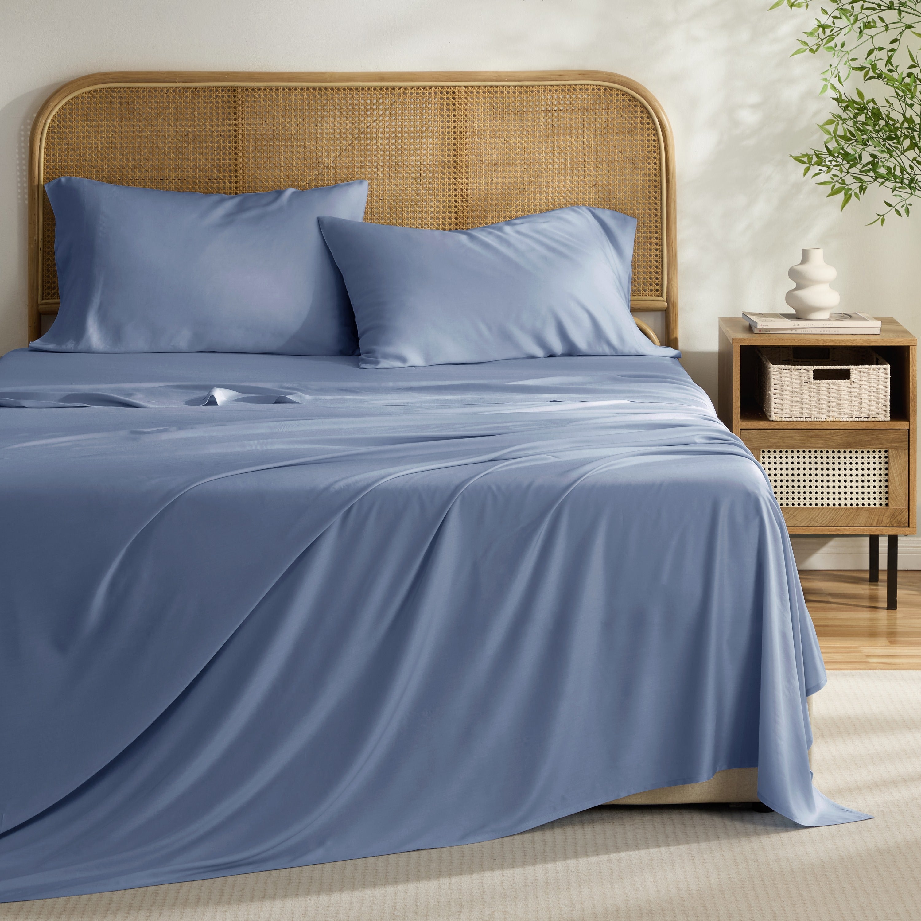  Kathy Ireland Home Kathy Ireland 4-Piece Cooling Bamboo Blend Sheet Set - Full - Bonton