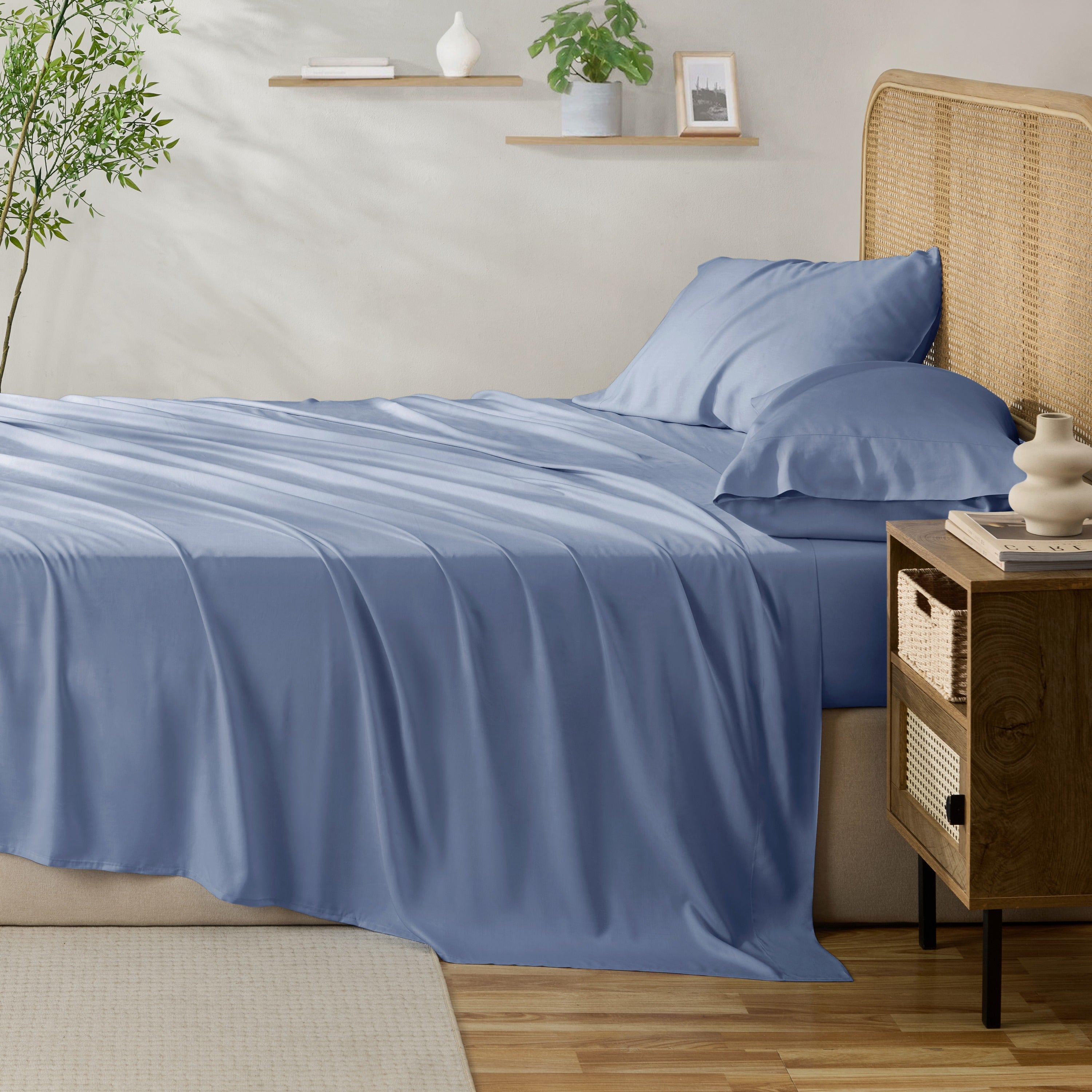  Kathy Ireland Home Kathy Ireland 4-Piece Cooling Bamboo Blend Sheet Set - Full - Bonton