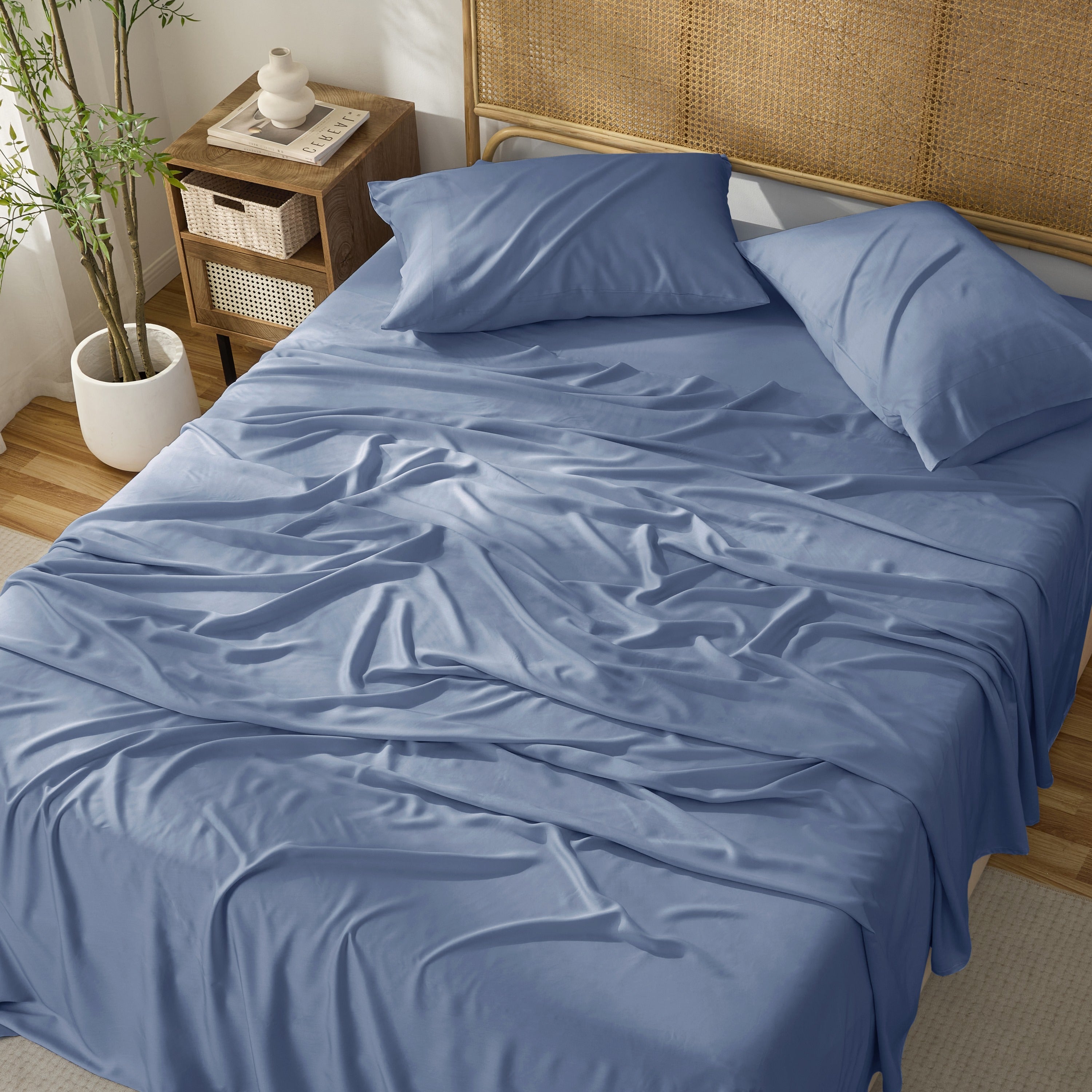  Kathy Ireland Home Kathy Ireland 4-Piece Cooling Bamboo Blend Sheet Set - Full - Bonton