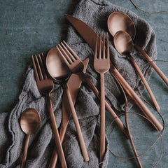 Due Ice Bronze Flatware Set