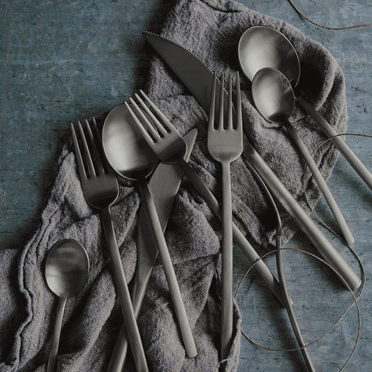 Due Ice Nero Flatware Set