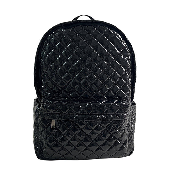  Lemonbella Debra Diamond Backpack Glossy Black - Champagne - Bonton