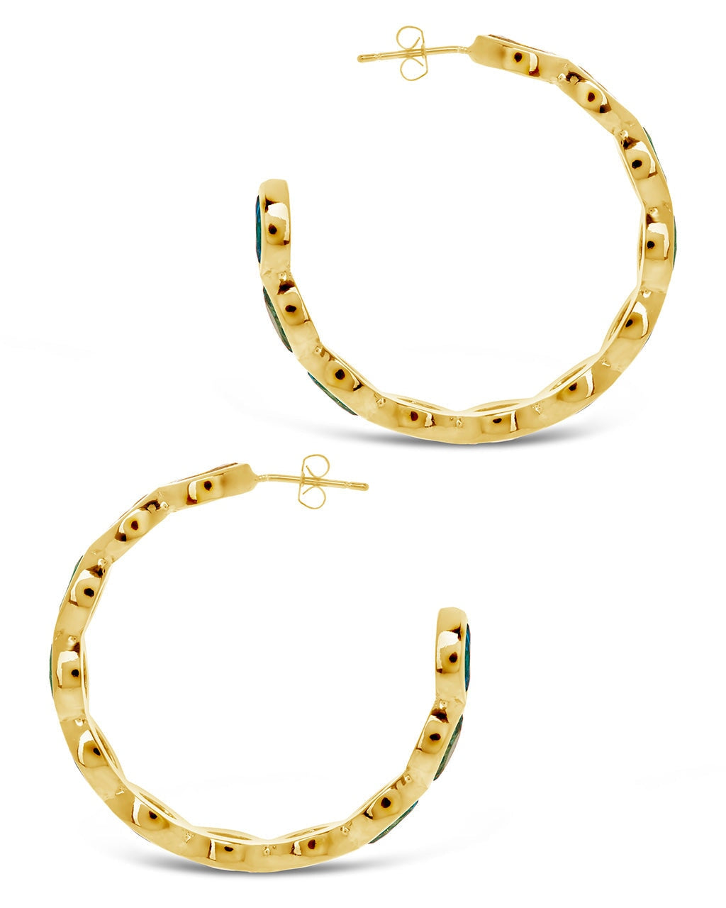  Sterling Forever Naomi Hoops - Gold - Bonton