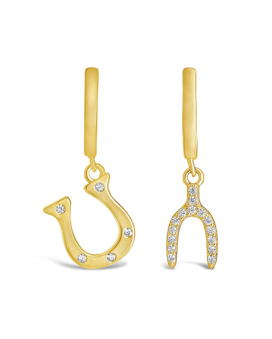 Kiara Wishbone and Horseshoe Earrings