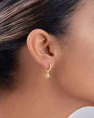 Rhea Micro Hoops with Bird Motif