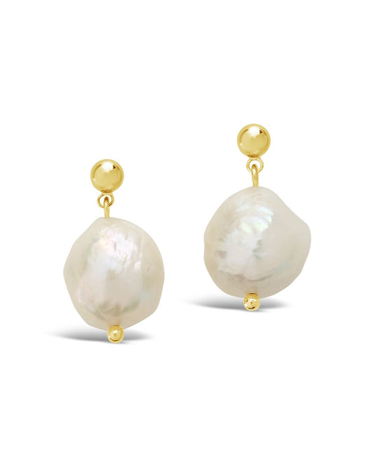 Large Baroque Pearl Drop Earrings