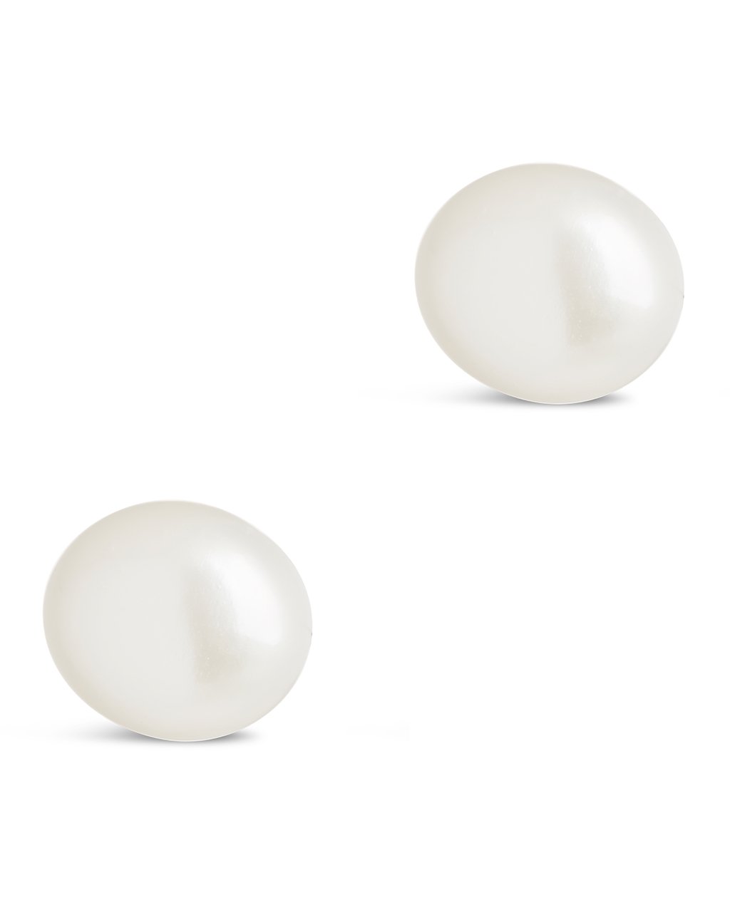  Sterling Forever Baroque Pearl Studs in Sterling Silver - Silver - Bonton