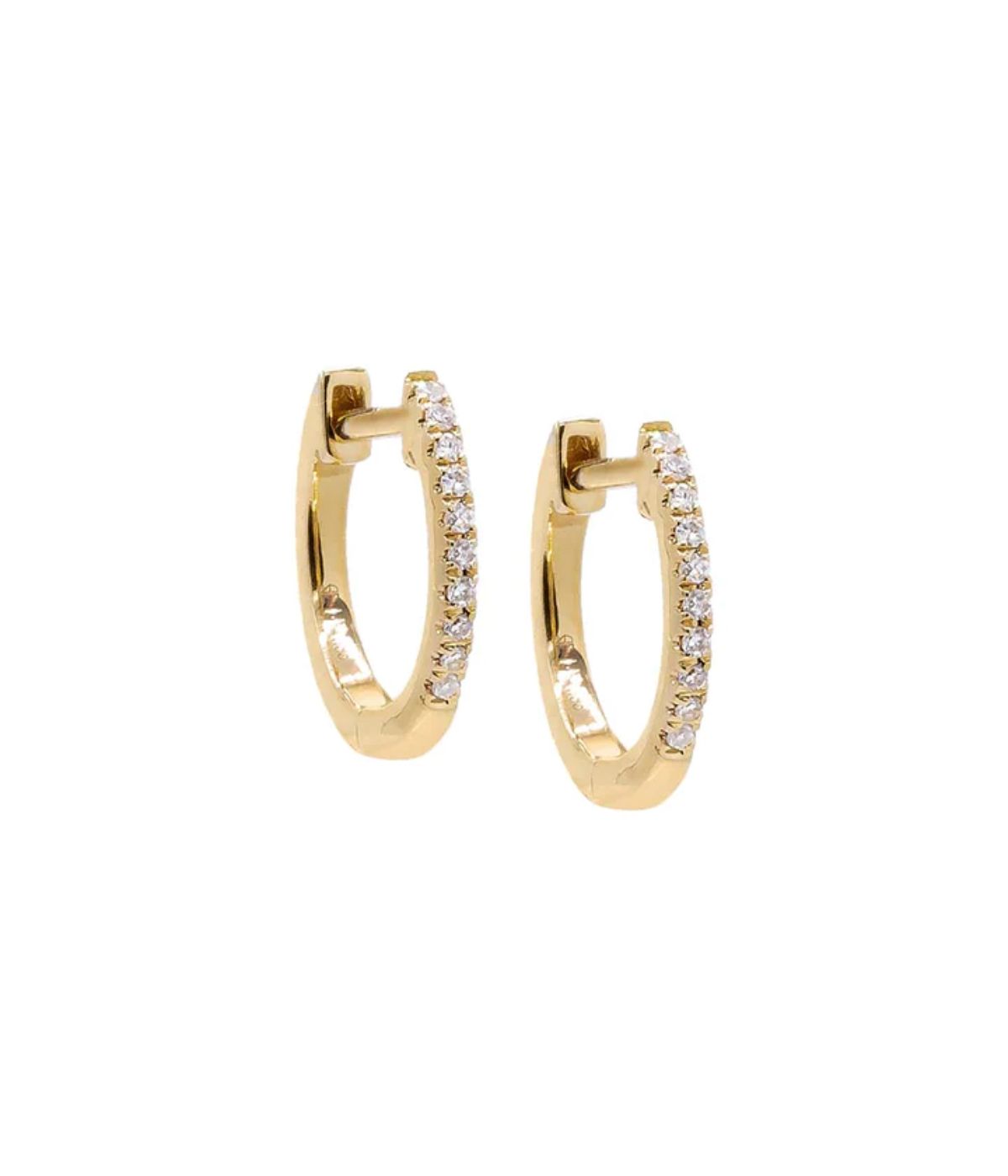  By Adina Eden Diamond Huggie Earring 14K Gold - Gold - Bonton