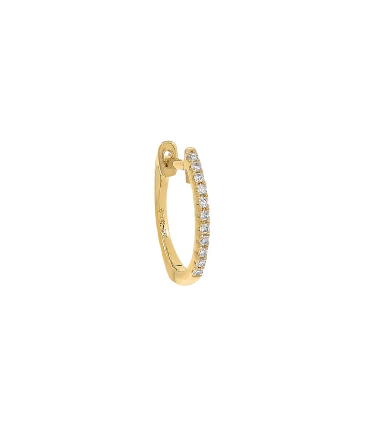  By Adina Eden Diamond Huggie Earring 14K Gold - Gold - Bonton