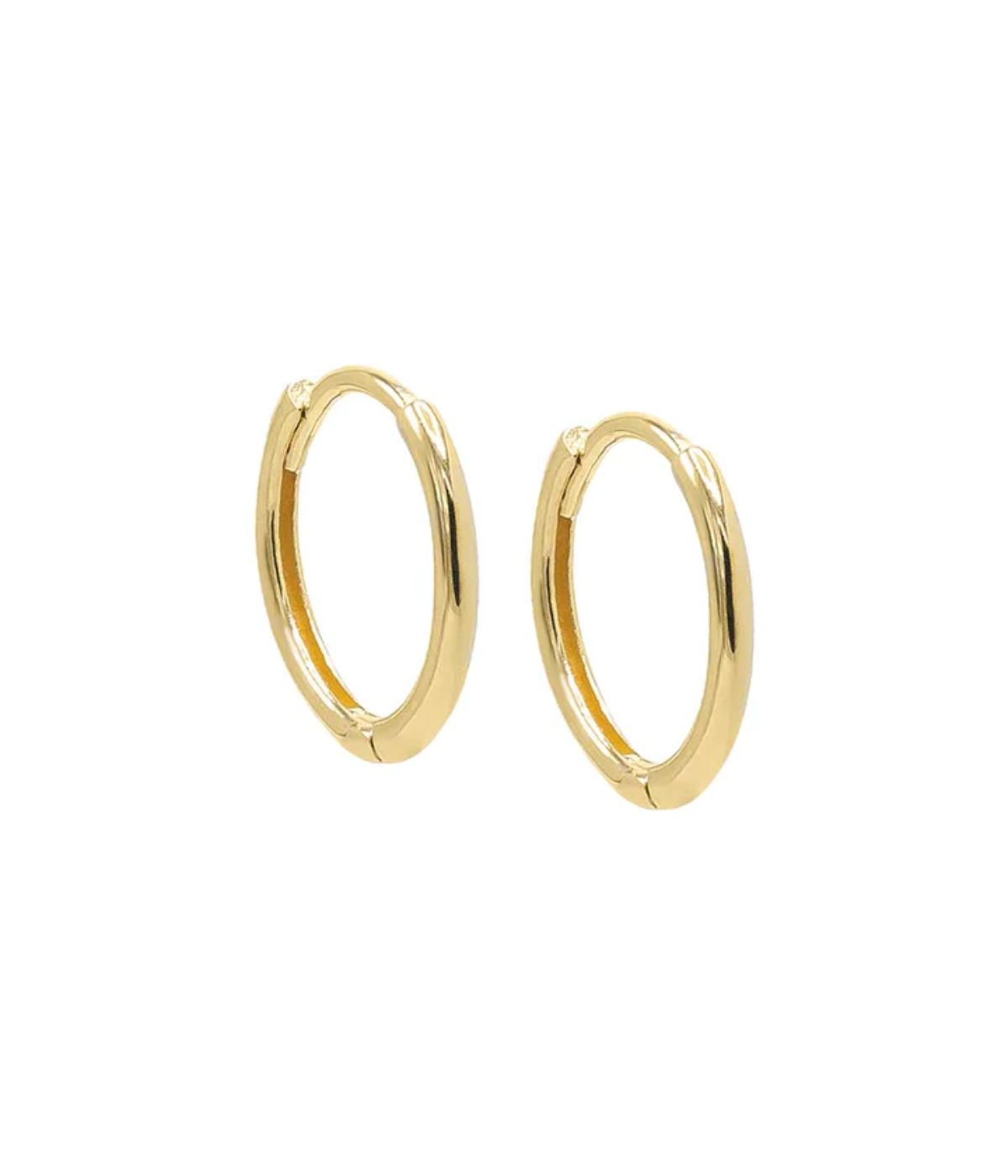  By Adina Eden Mini Solid Huggie Earring 14K Gold - Gold - Bonton