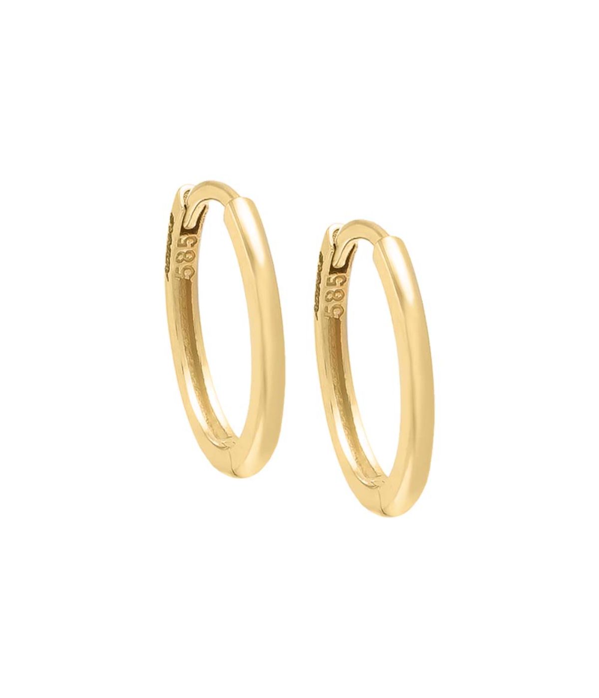  By Adina Eden Mini Solid Huggie Earring 14K Gold - Gold - Bonton