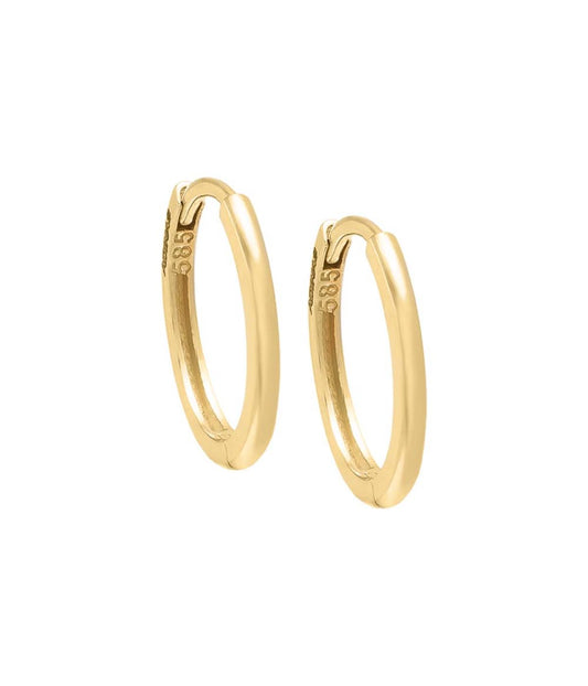 Mini Solid Huggie Earring 14K Gold