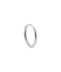 Mini Solid Huggie Earring 14K White Gold