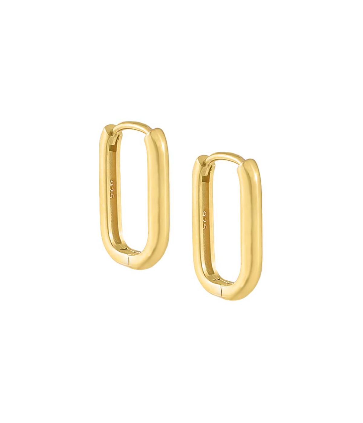  By Adina Eden Solid Oval Huggie Earring Gold - Gold - Bonton