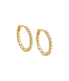  By Adina Eden Thin Twisted Huggie Earring 14K Gold - Gold - Bonton