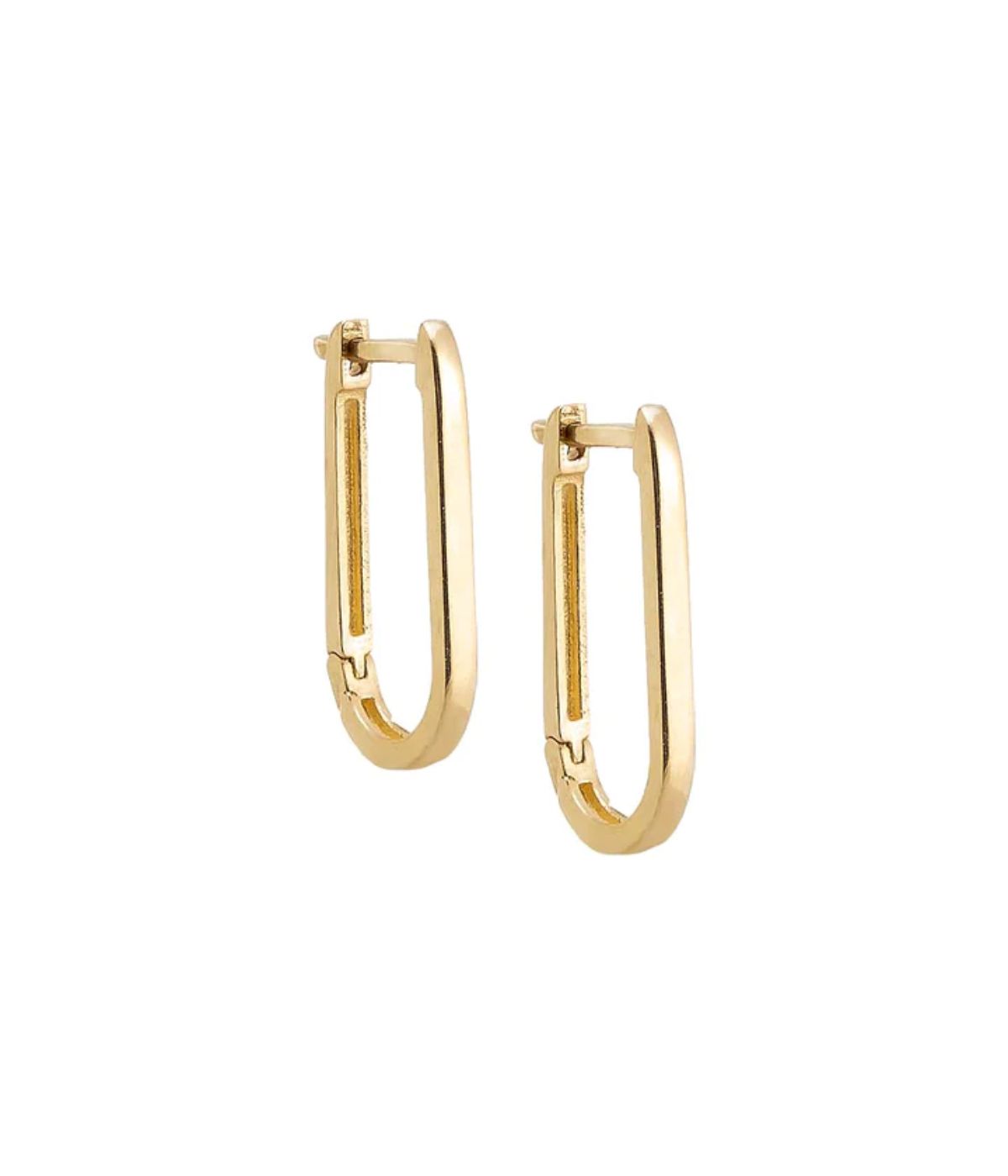  By Adina Eden Solid Thin U-Shape Huggie Earring 14K Gold - Gold - Bonton