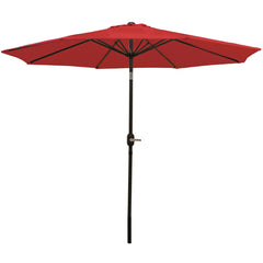 Aluminum Patio Table Umbrella with Push Button Tilt & Crank - 9' Turquoise