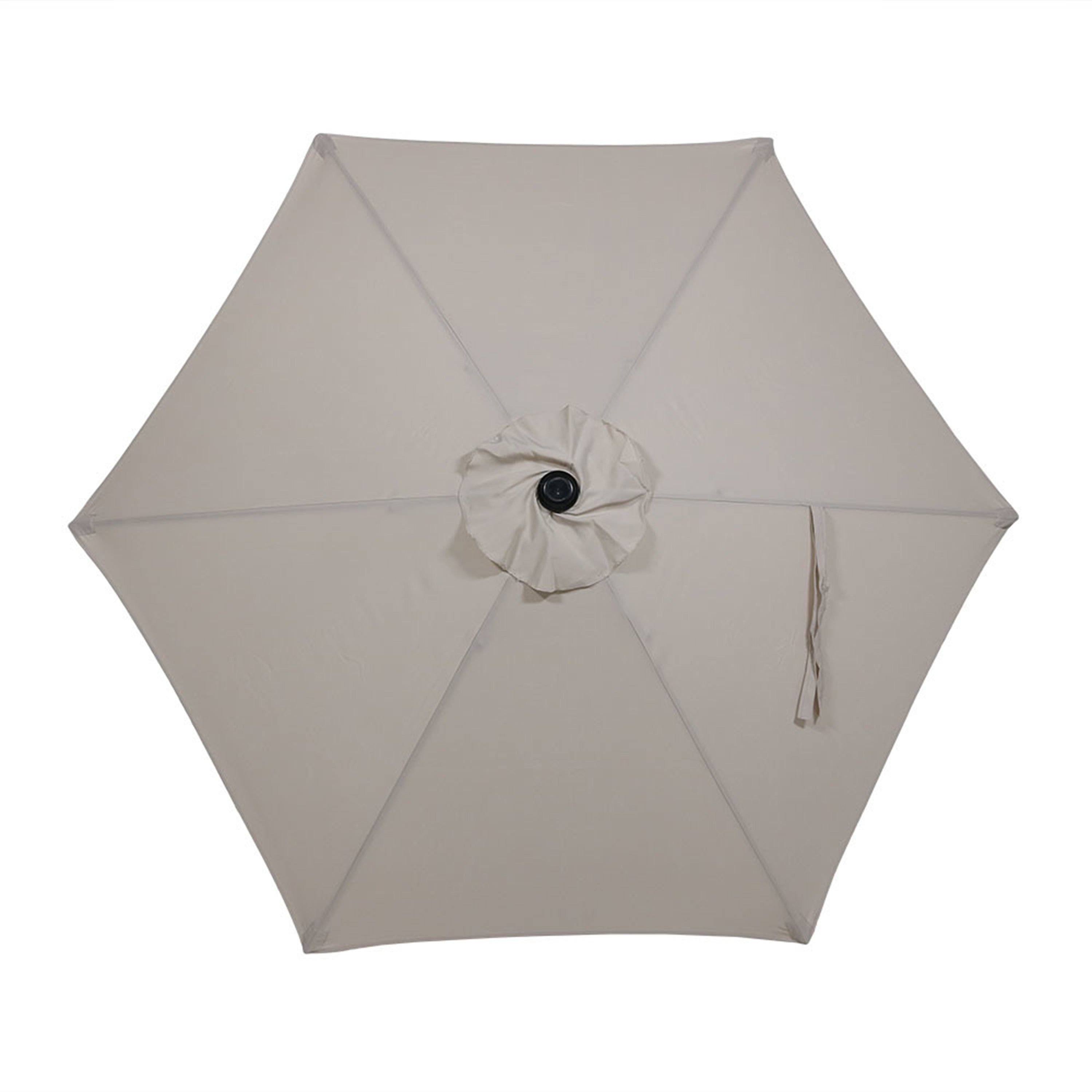  Sunnydaze Decor Aluminum Patio Umbrella with Tilt & Crank Shade Control - 7.5' Beige - Beige - Bonton