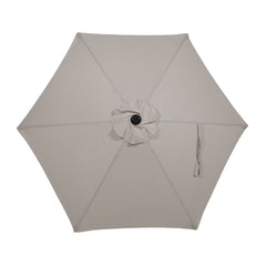 Aluminum Patio Umbrella with Tilt & Crank Shade Control - 7.5' Beige