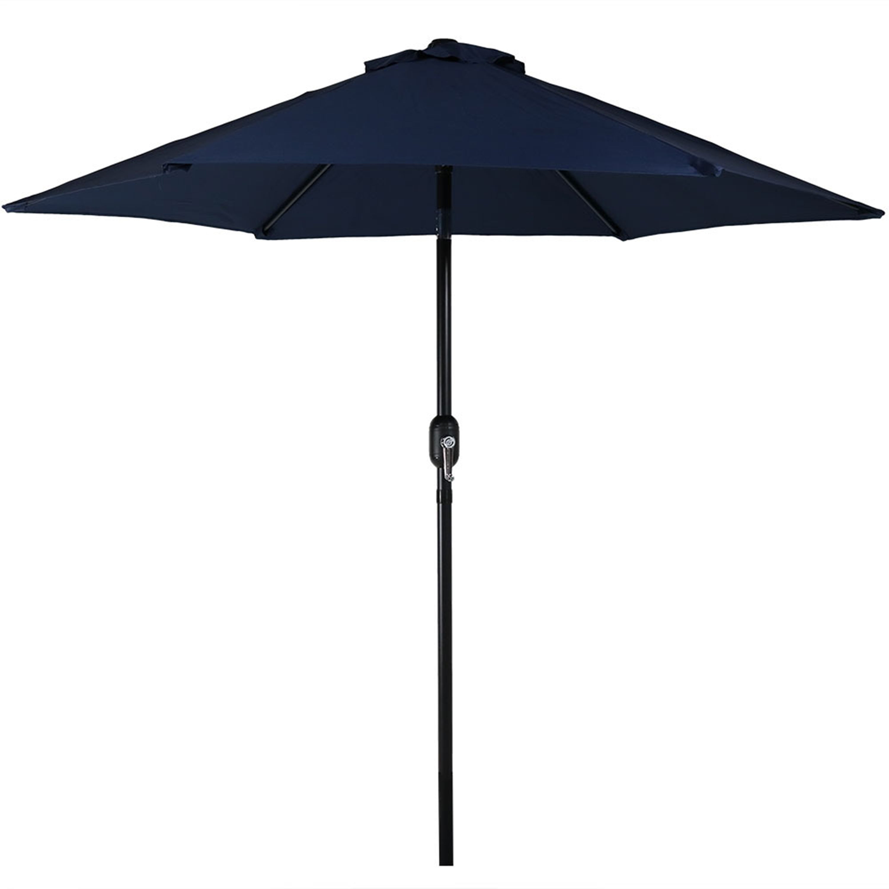  Sunnydaze Decor Aluminum Patio Umbrella with Tilt & Crank Shade Control - 7.5' Blue - Blue - Bonton