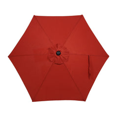 Aluminum Patio Umbrella with Tilt & Crank Shade Control - 7.5' Red