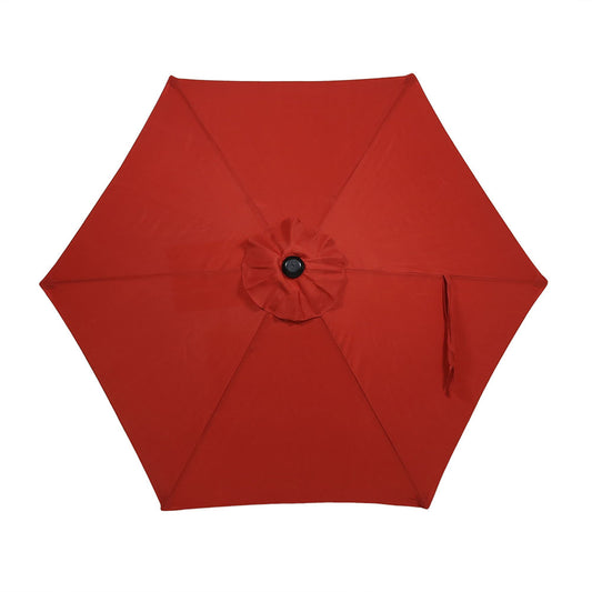 Aluminum Patio Umbrella with Tilt & Crank Shade Control - 7.5' Burnt Orange