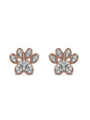 1/10ct TDW Diamond Dog Paw Stud Earrings