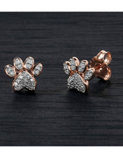 1/10ct TDW Diamond Dog Paw Stud Earrings